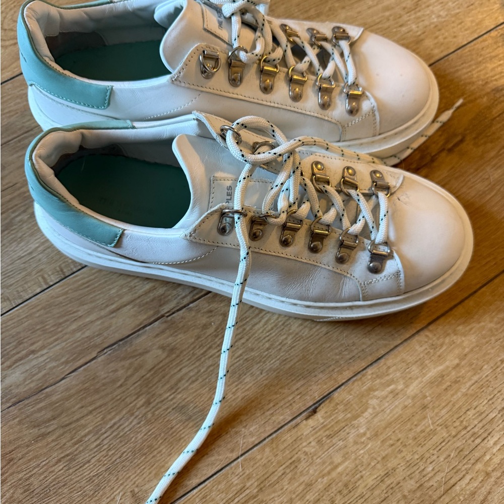 The Kooples White and Light Blue Sneakers - Picture 3 of 7
